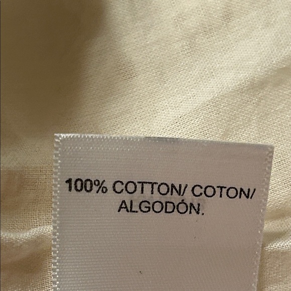 🐞LUCKY BRAND Light Cream Eyelet Midi Dress with Smocked Back size L GUC - Picture 15 of 16